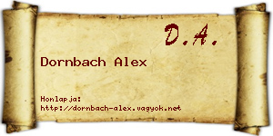 Dornbach Alex névjegykártya